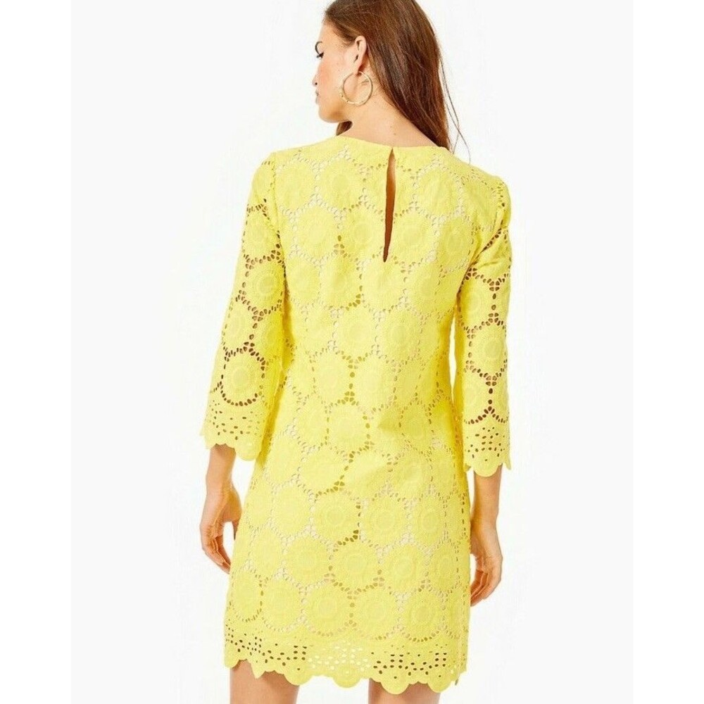Lilly Pulitzer Mariella Yellow Eyelet Dress - Picture 3 of 15